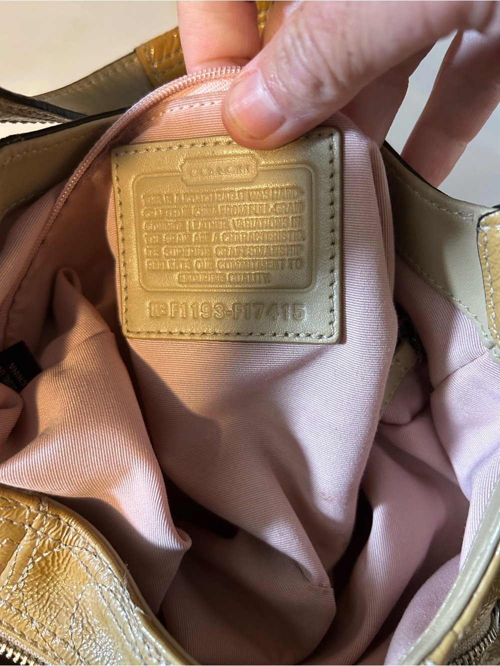 Coach Mustard Leather Shoulder Bag with Buckle Detail - Picture 3 of 8